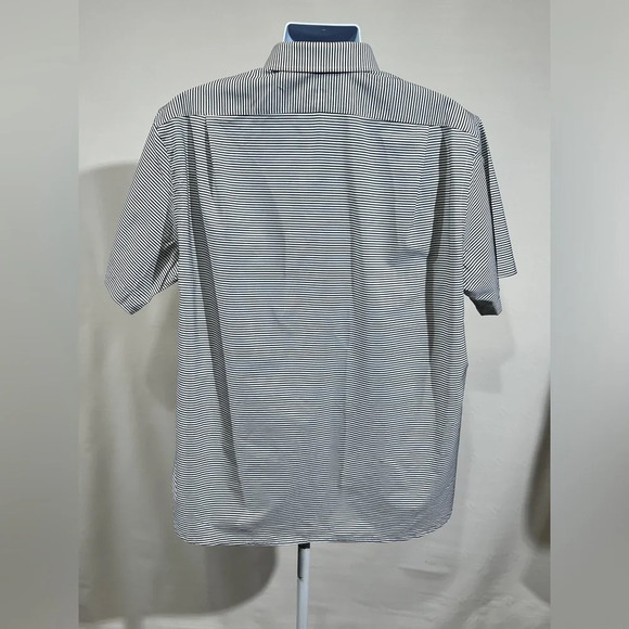 PAUL FREDRICK Black and white micro stripe button down size 17.5. - Picture 5 of 10